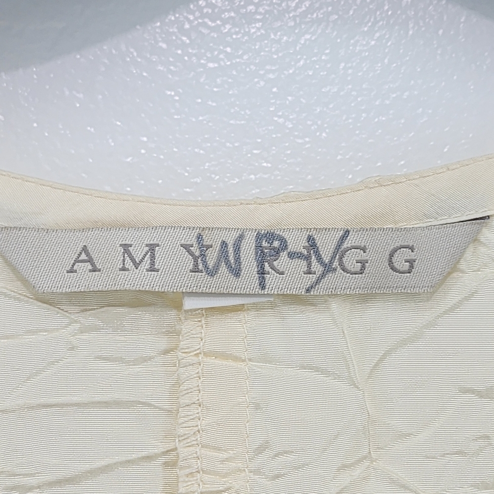 Amy Rigg Women's Vintage Ruffle Hem A-line Tank Crinkle Dress Cream - S - Picture 3 of 6